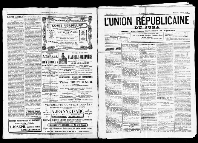 L'Union républicaine du Jura. 1922.