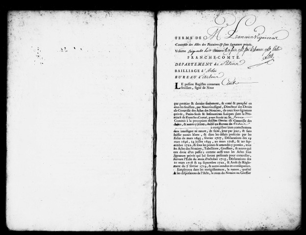 Registre du 9 Juin 1752 au 4 Mars 1753