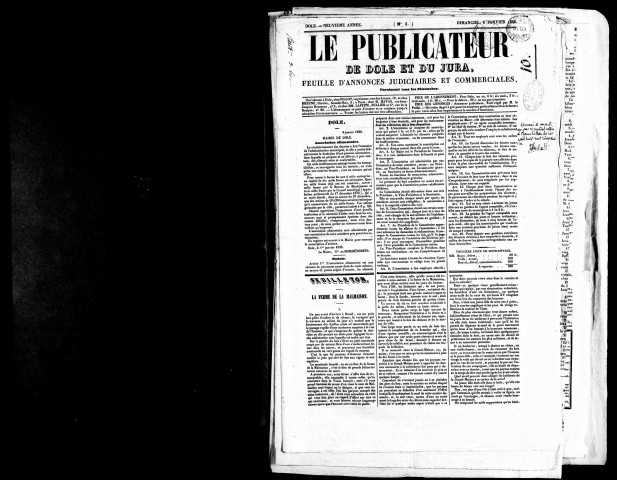 Le Publicateur du Jura (1856-1859)