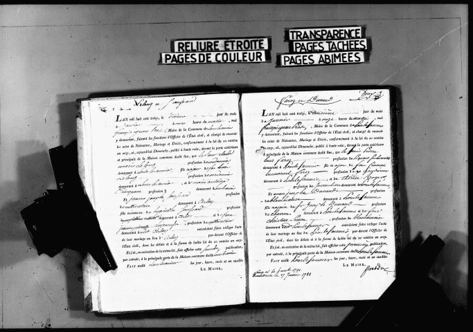 Publications de mariage, 3 janvier-16 mai 1813.