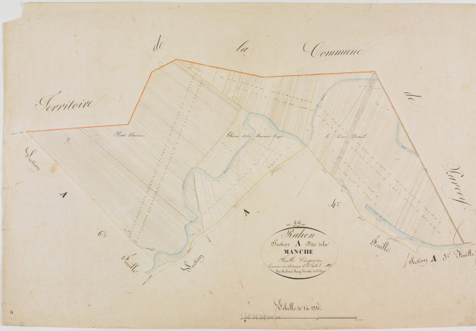 Rahon, section A, la Manche, feuille 5.géomètre : Duchesne Henry