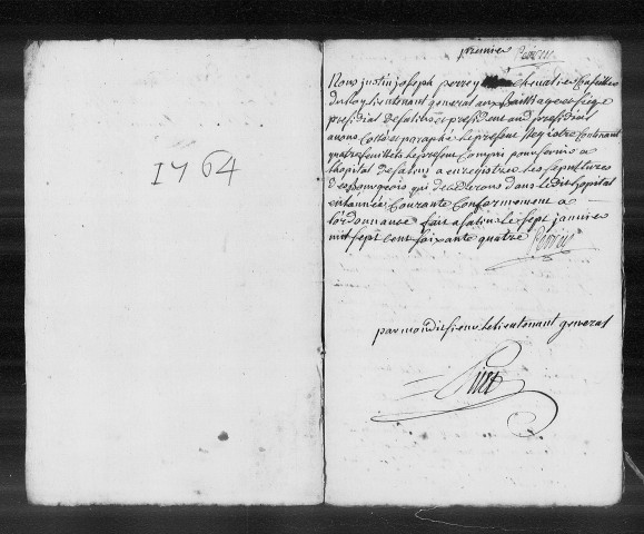 3 oct. 1763-15 déc. 1764. Sépultures des civils.