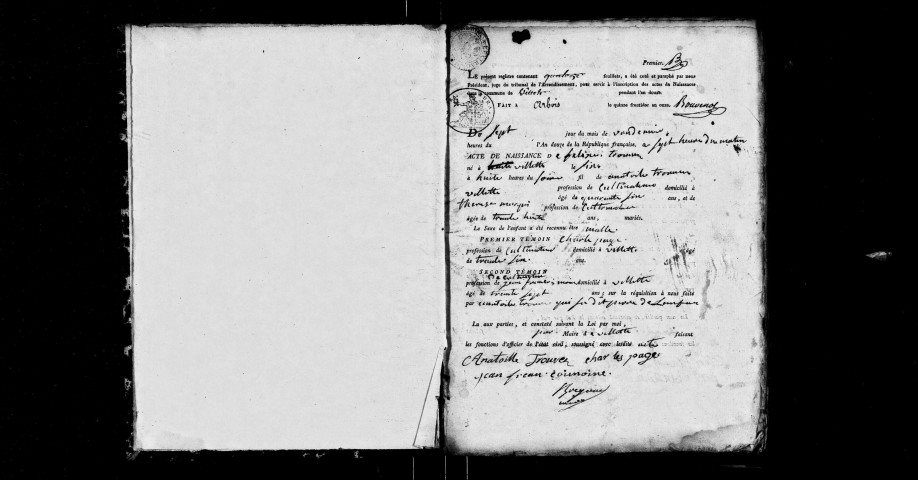 Naissances, mariages, décès, publications de mariage an XII-1812.