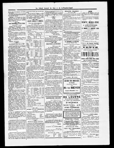 La Liberté du Jura et de la Franche-Comté. 1898.