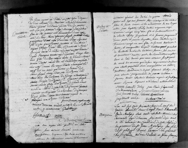 Baptêmes, mariages, sépultures 2 janvier 1776-3 janvier 1777