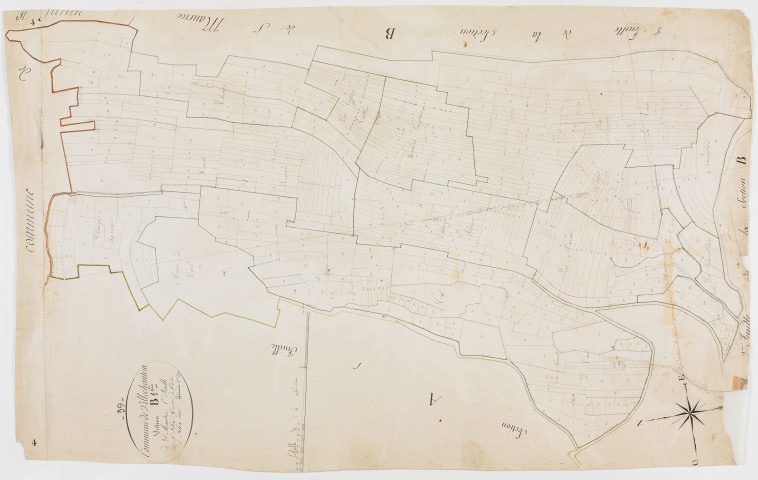 Villechantria, section B, Saint-Maurice, feuille 1.géomètre : Félix aîné et Félix cadet