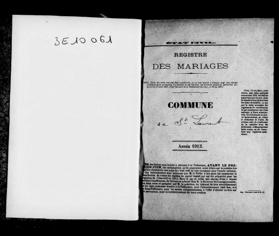 Mariages, décès.