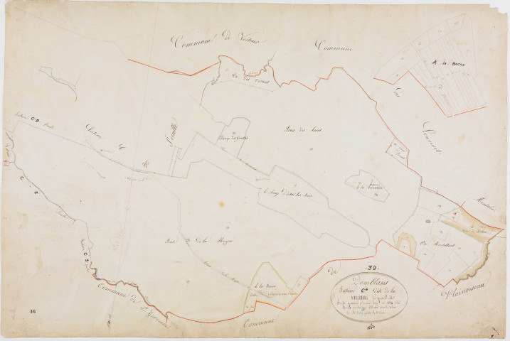 Domblans, section C, la Muire, feuille 4.géomètre : Romand