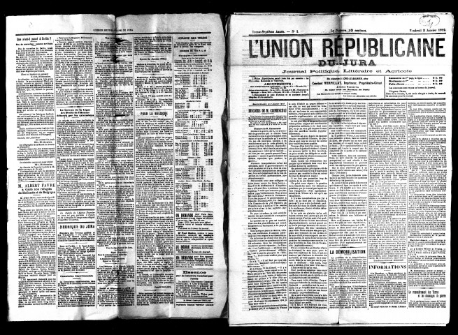 L'Union républicaine du Jura. 1919.