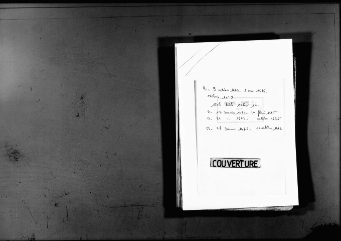 Baptêmes 9 octobre 1673-5 mai 1686, mariages 24 janvier 1673-octobre 1675, 28 janvier 1676-15 octobre 1682, 13 janvier 1683-20 février 1685.