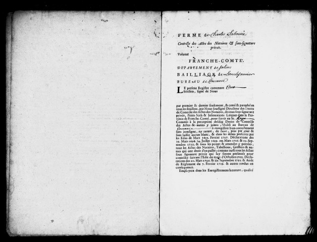 Registre du 29 mars 1733 au 18 mai 1734