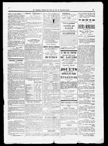 La Liberté du Jura et de la Franche-Comté. 1887.