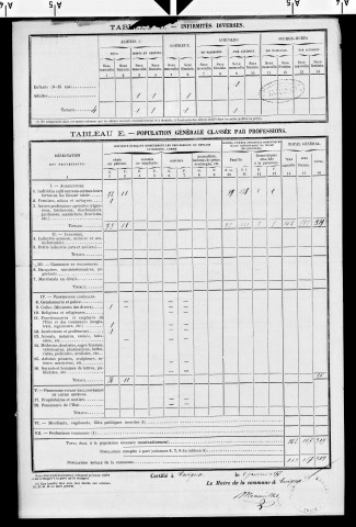 Savigna.- Résultats généraux, 1876 ; renseignements statistiques, 1881, 1886. Listes nominatives, 1896-1911, 1921-1936.