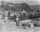 Vue prise de la gare vers la cathédrale.