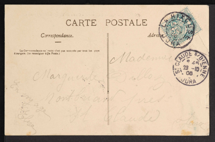 77-1344 - La Rixouse  – Centre du Village et Hôtel Monnet. (1906)