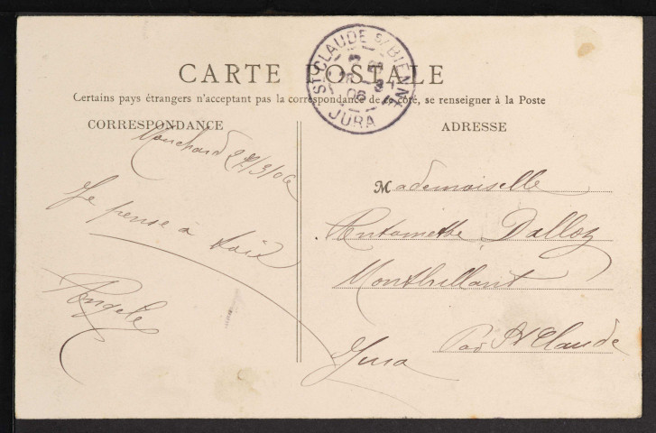 Mouchard (Jura) - Le Pont du Chemin de Fer (Berthaud Frères Paris – Cliché R. Chapuis) (1906)