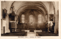 Chaussin (Jura). Intérieur de l'église de Chaussin. Dole, Karrer.