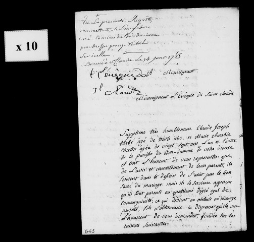 Dossiers instruits en 1785