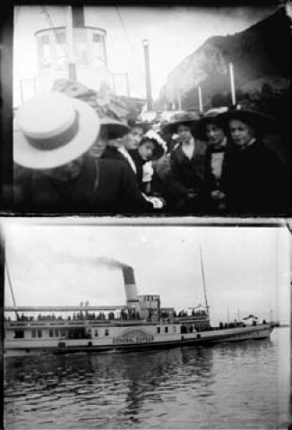 Jeunes filles sur un bateau / Un bateau