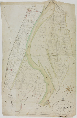 Dole, section E, le Boichot, feuille 1.géomètre : Delonez et Boichoz