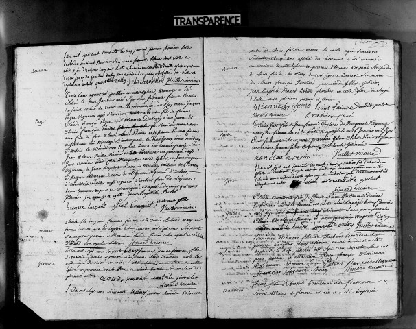 Baptêmes, mariages, sépultures 1er janvier-31 décembre 1760