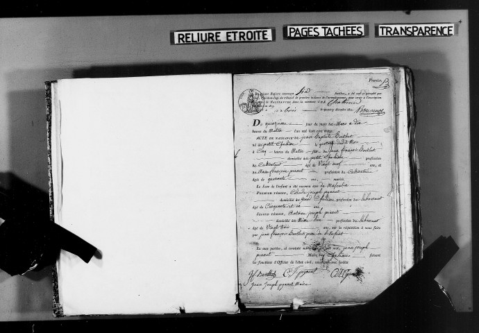 Naissances, mariages, décès, publications de mariage.