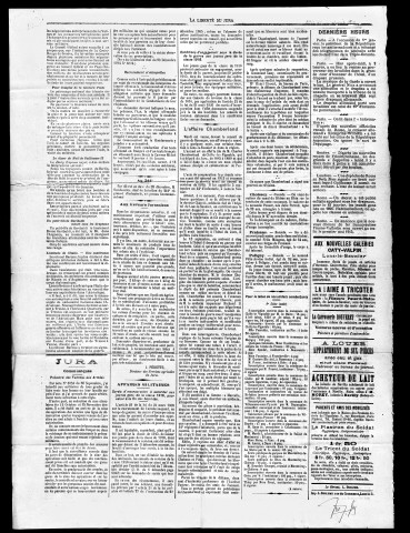 La Liberté du Jura et de la Franche-Comté. 1915.