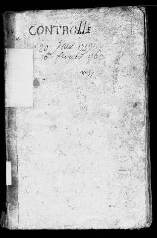 Registre du 20 juin 1759 au 16 février 1760
