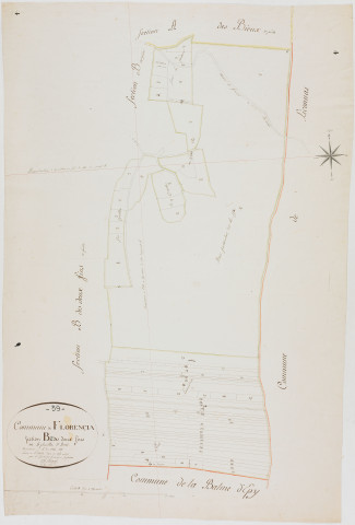 Florentia, section B, les Deux Fins, feuille 2.géomètre : Prost E. F.