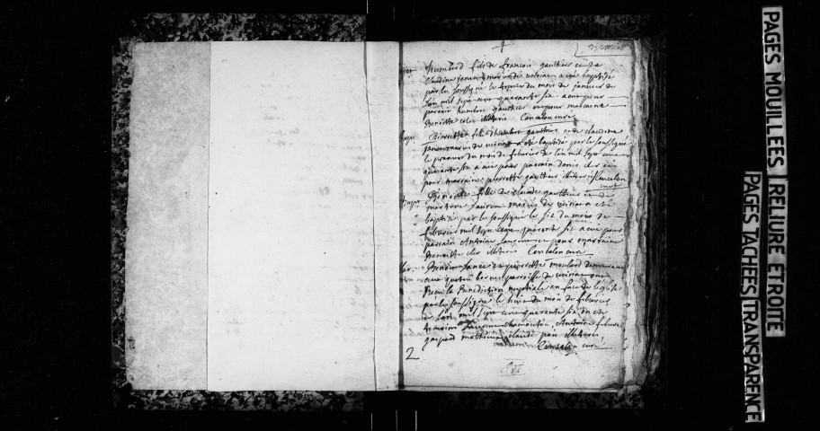 Série communale : baptêmes, mariages, sépultures.