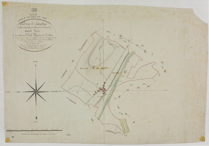 Saint-Ylie, tableau d'assemblage.géomètre : Lebeaud