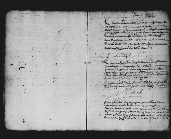 Série communale : mariages, 5 décembre 1650 - 14 février 1697.