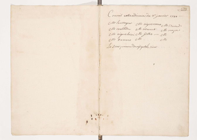 2 janvier - 29 décembre 1744.