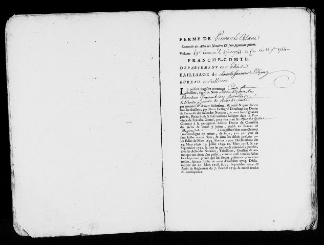 Registre du 8 janvier au 18 novembre 1744