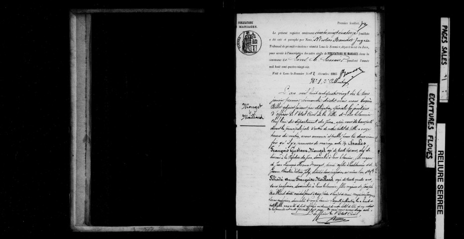 Publications de mariage.