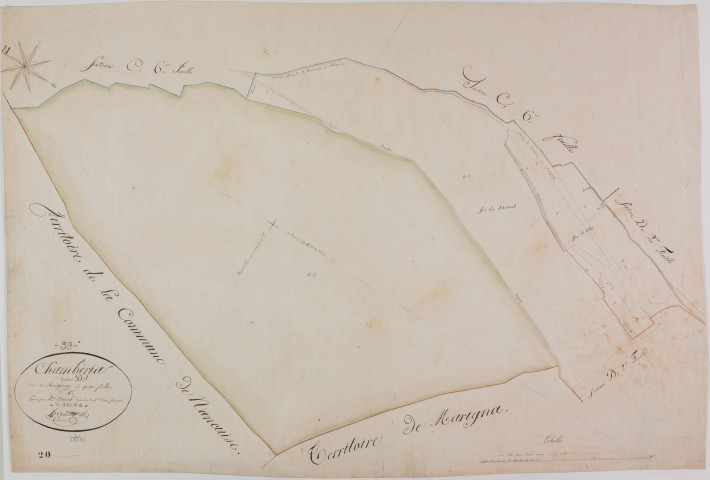 Chambéria, section D, Marsenay, feuille 1.géomètre : Chaunet François