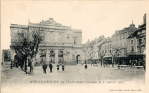 Lons-le-Saunier (Jura). Le théâtre avant l'incendie du 21 janvier 1901. Raoul Chapuis.