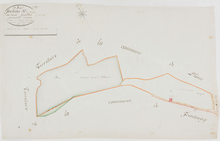 Fied (Le), section A, les Toupies, feuille 1.géomètre : Jannin