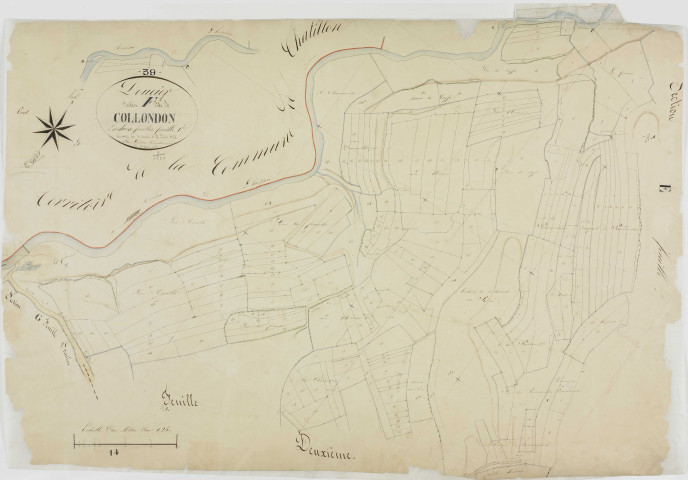 Doucier, section F, Collondon, feuille 1.géomètre : Laplace