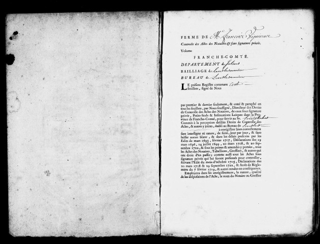 Registre du 29 juillet au 26 novembre 1752
