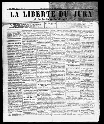 La Liberté du Jura et de la Franche-Comté. 1923-1924.