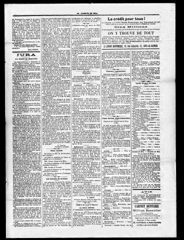 La Liberté du Jura et de la Franche-Comté. 1913.