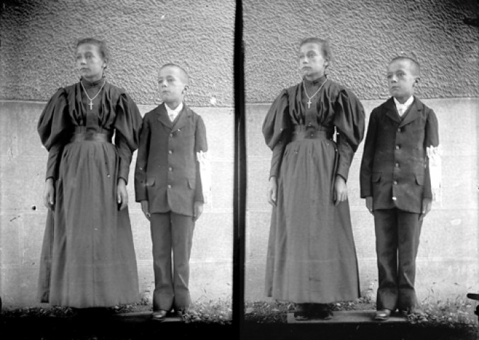 Une femme et un communiant