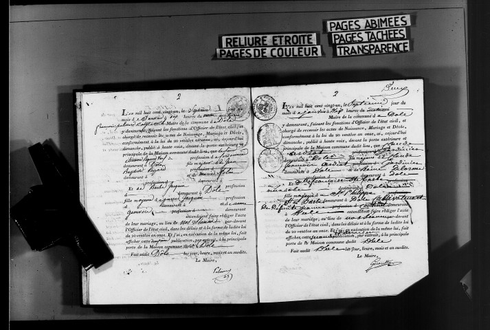 Publications de mariage.