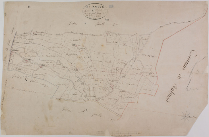 Saint-Amour, section E, Granges Cusins, feuille 1.