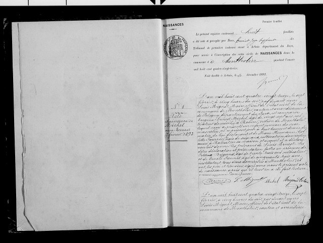 Naissances, publications de mariage.