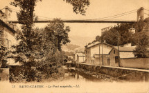 Saint-Claude (Jura). Le pont suspendu.