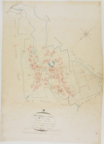 Montmirey-la-Ville, section B, le Village, feuille 3.géomètre : Trésy