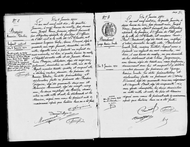 Naissances, publications de mariage, mariages, décès.