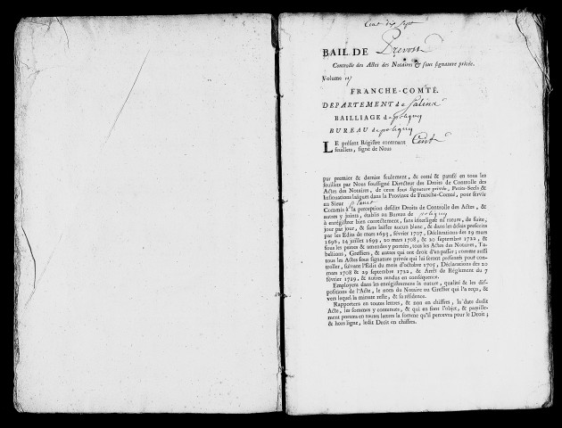 Registre du 21 octobre 1764 au 3 avril 1765